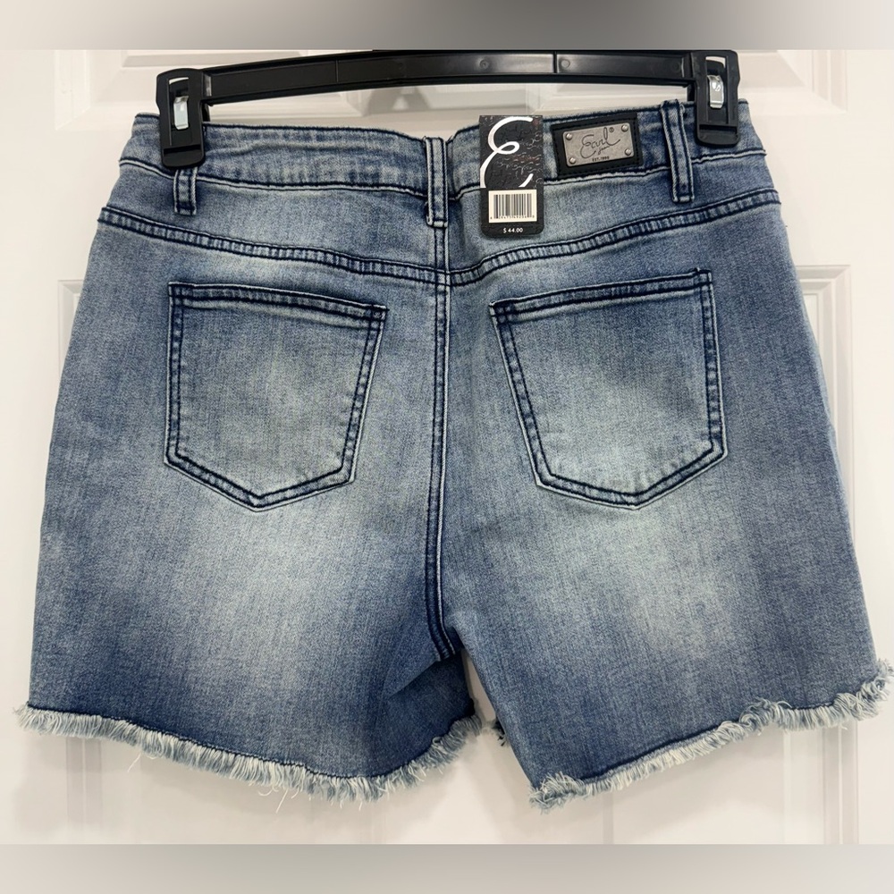 Earl Women's Blue Denim Shorts - Picture 7 of 10